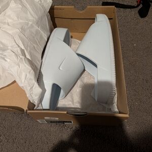 Nike White Slide Sandals